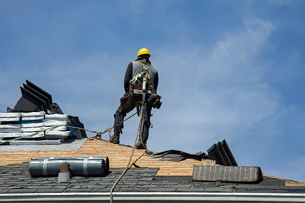 Professional Gutter Installation technician working in North Port, FL